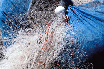 Fishing nets background