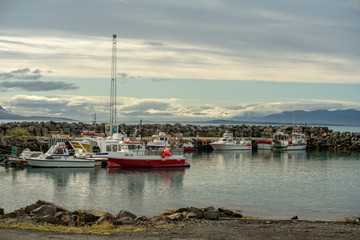 Fototapeta premium Small fishing port in Iceland