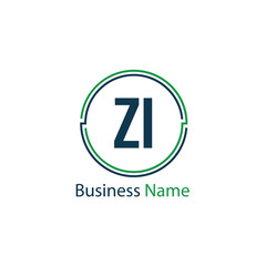 Initial Letter ZI Logo Template Design