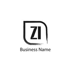 Initial Letter ZI Logo Template Design