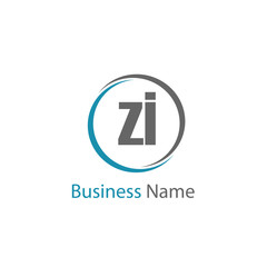 Obraz premium Initial Letter ZI Logo Template Design