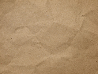 Fototapeta na wymiar Close up of wrinkle brown bag texture