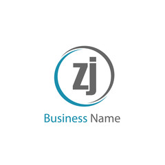 Initial Letter ZJ Logo Template Design