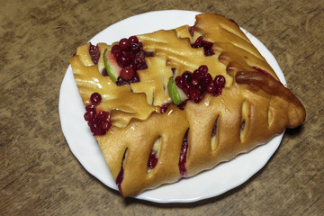 Pie with apples and berries.