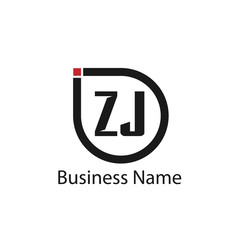 Initial Letter ZJ Logo Template Design