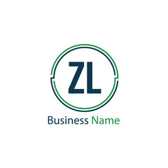 Initial Letter ZL Logo Template Design