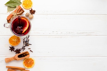 Mulled wine with orange