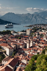 Naklejka na ściany i meble Old Town of Kotor view Montenegro 2018