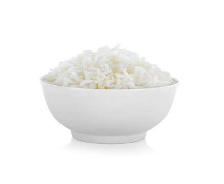 Rice Bowl On White Background