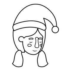 head of woman sleeping avatar character