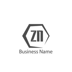 Initial Letter ZN Logo Template Design