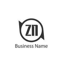 Initial Letter ZN Logo Template Design