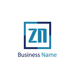 Initial Letter ZN Logo Template Design