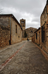 Fototapeta na wymiar Streets of the cobblestone village of Pedraza, Spain