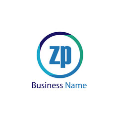 Fototapeta premium Initial Letter ZP Logo Template Design