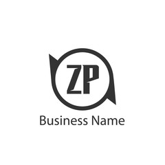 Initial Letter ZP Logo Template Design