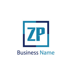 Initial Letter ZP Logo Template Design