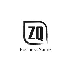 Initial Letter ZQ Logo Template Design