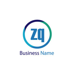 Obraz premium Initial Letter ZQ Logo Template Design