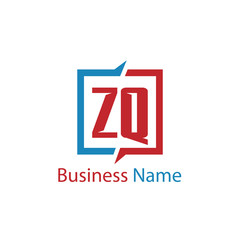 Initial Letter ZQ Logo Template Design