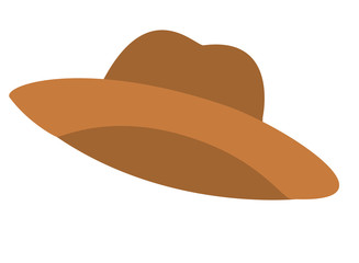 cute farmer hat isolated icon