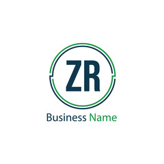 Initial Letter ZR Logo Template Design