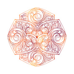 Vector abstract colorful ethnic motif