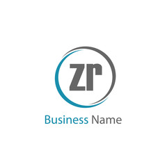 Initial Letter ZR Logo Template Design
