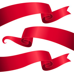 red ribbons set