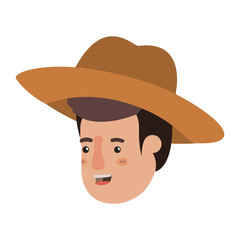 head of man with hat avatar character