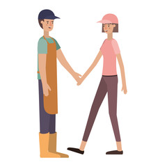 young couple avatar character