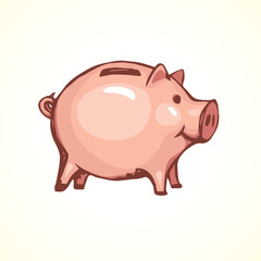 Money box. Vector symbol