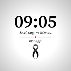  10 November  Mustafa Kemal Ataturk death anniversary. 10 kasim anma gunu.