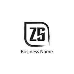 Initial Letter ZS Logo Template Design