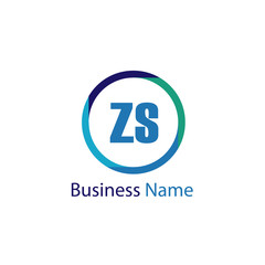 Initial Letter ZS Logo Template Design