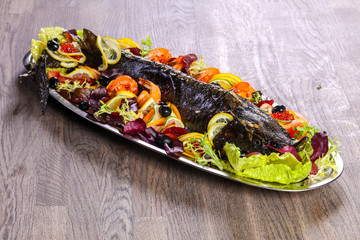 Straugeon with prawn