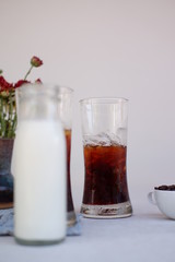 Iced coffee with milk