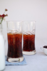 Iced coffee with milk