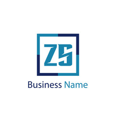 Initial Letter ZS Logo Template Design