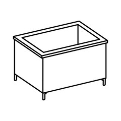 wooden box isolated icon