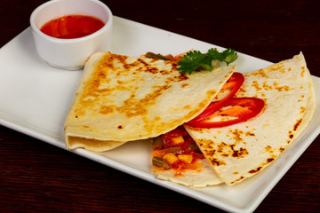 Vegan Tortilla with vegetables