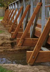 Outer part of wooden bridge