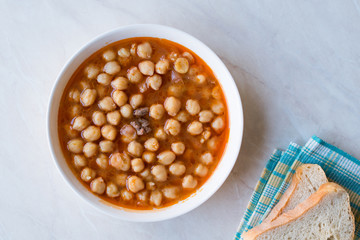 Turkish Food Chickpeas with Meat. / Etli Nohut.