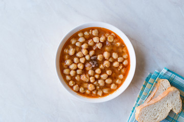 Turkish Food Chickpeas with Meat. / Etli Nohut.