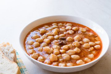 Turkish Food Chickpeas with Meat. / Etli Nohut.