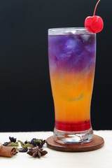 rainbow cocktail and copy space cocktail background
