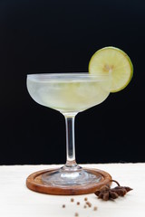 daiquiri cocktail on wooden background