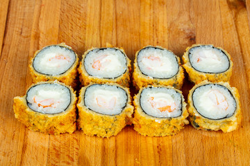 Hot roll with prawn