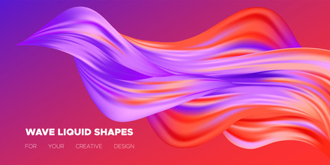 3d Abstract Liquid Colorful Shapes.