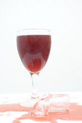 red wine glass isolated background